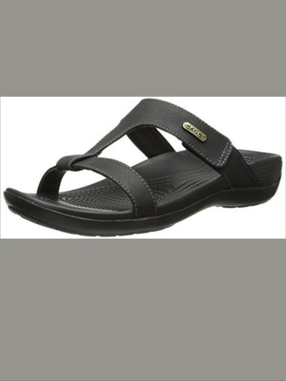 Crocs Ella Comfort Path Sandal Sides Black 10 Like New!